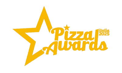 Logo Pizza Awards Italia 2025, scritta gialla con una stella
